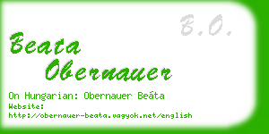 beata obernauer business card